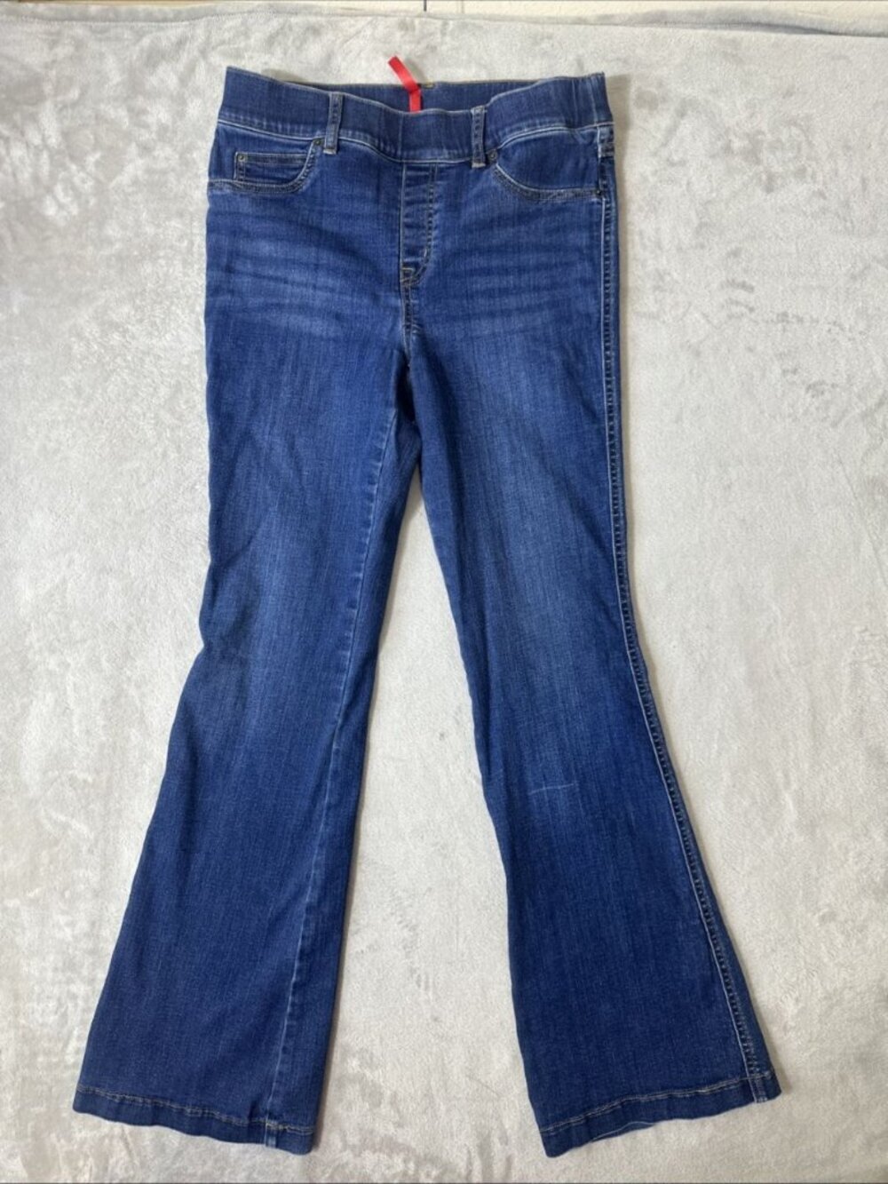 SPANX 2032Q flare jeans dark wash pull on stretch womens medium